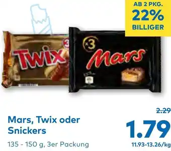 T&G Mars, Twix oder Snickers Angebot