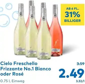 T&G Cielo Freschello Frizzante No.1 Bianco oder Rosé Angebot