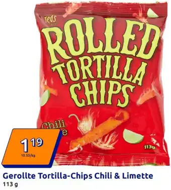 Action Gerollte Tortilla-Chips Chili & Limette Angebot