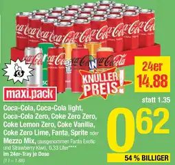 Maximarkt Coca-Cola light, Coca-Cola Zero, Coke Zero Zero, Coke Lemon Zero, Coke Vanilla, Coke Zero Lime, Fanta, Sprite oder Mezzo Mix Angebot