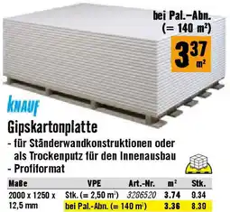 Hornbach Gipskartonplatte Angebot