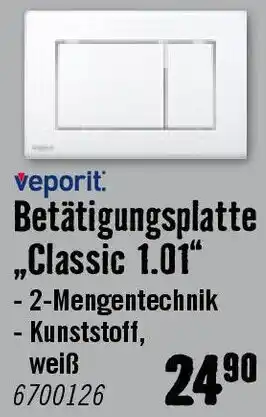 Hornbach Betätigungsplatte „Classic 1.01" Angebot