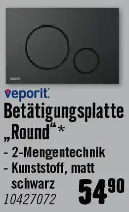 Hornbach Betätigungsplatte „Round Angebot