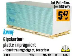 Hornbach Gipskarton- platte imprägniert Angebot