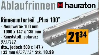 Hornbach Rinnenunterteil Plus 100 Angebot