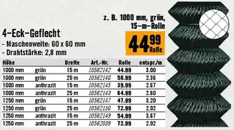 Hornbach 4-Eck-Geflecht Angebot