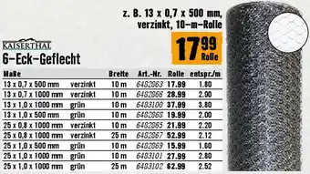 Hornbach 6-Eck-Geflecht Angebot