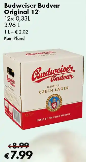 Travel FREE Budweiser Budvar Original 12 Angebot