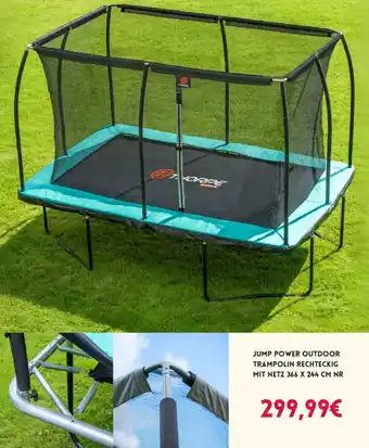 Smyths Toys Jump power outdoor trampolin rechteckig mit netz Angebot