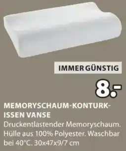 JYSK Memoryschaum-konturk- issen vanse Angebot