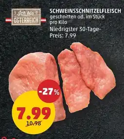 PENNY Schweinsschnitzelfleisch Angebot