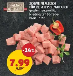 PENNY Schweinefleisch für reisfleisch/gulasch Angebot