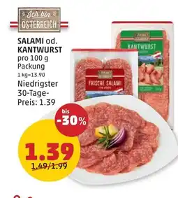 PENNY Salami od. kantwurst Angebot