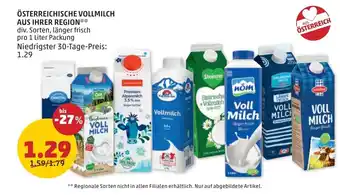 PENNY Österreichische vollmilch aus ihrer region Angebot