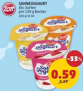 PENNY Sahnejoghurt Angebot