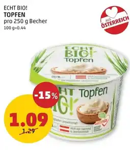 PENNY Echt bio! topfen Angebot