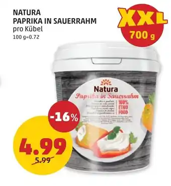 PENNY Natura paprika in sauerrahm Angebot