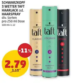 PENNY Schwarzkopf 3 wetter taft haarlack Angebot