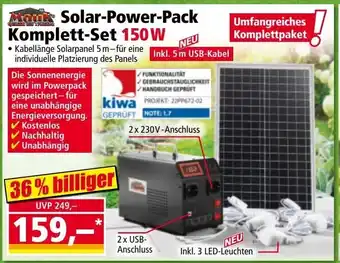 Norma Man's solar-power-pack komplett-set 150w Angebot