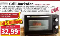 Norma Grill-backofen mb-1000, 650 watt Angebot