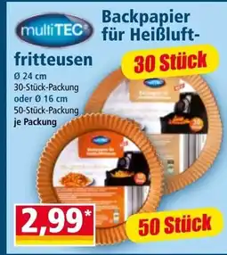 Norma Backpapier für heißluft Angebot