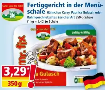 Norma Fertiggericht in der menü schale Angebot