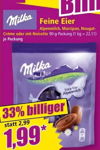 Norma Milka Feine Eier Angebot