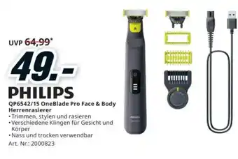 Media Markt Oneblade pro face & body herrenrasierer Angebot