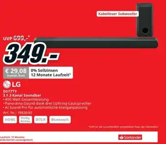 Media Markt 3.1.3 kanal soundbar Angebot