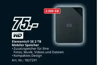 Media Markt Wd elementsⓡ se 2 tb Angebot