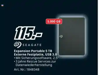 Media Markt Seagate expansion portable 5 tb Angebot