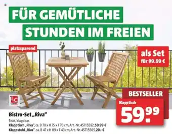 Hagebau Bistro-Set Riva Angebot