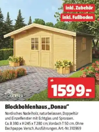 Hagebau Blockbohlenhaus Donau Angebot