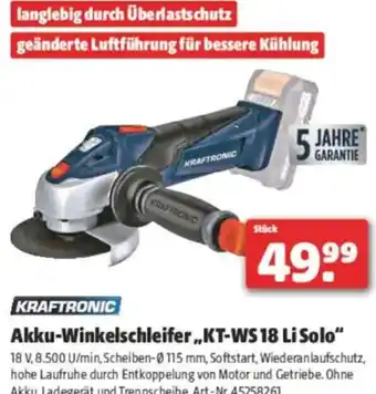 Hagebau Akku-winkelschleifer,,kt-ws18 li solo Angebot