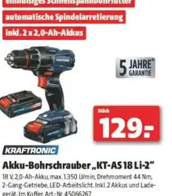 Hagebau Akku-bohrschrauber,,kt-as18 li-2 Angebot