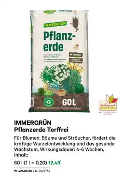 BayWa Immergrün pflanz- erde Angebot