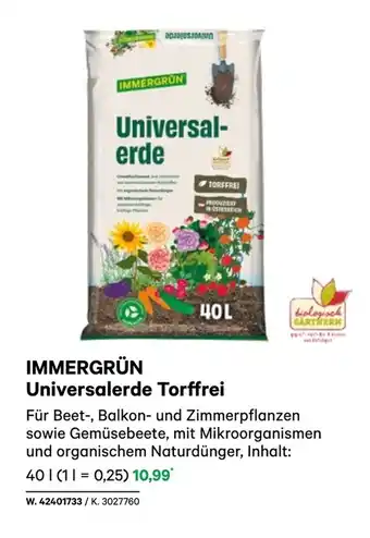 BayWa Immergrün universalerde Angebot