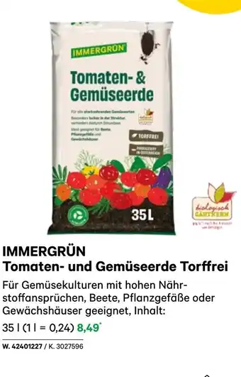 BayWa Immergrün tomaten- und gemüseerde torffrei Angebot