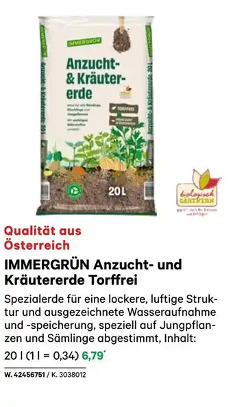 BayWa Immergrün anzucht- und kräutererde Angebot