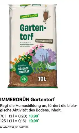 BayWa Immergrün gartentorf Angebot