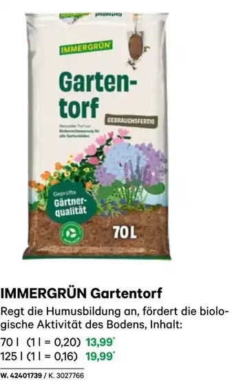 BayWa Immergrün gartentorf Angebot