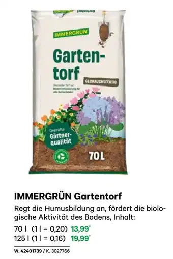 BayWa Immergrün gartentorf Angebot