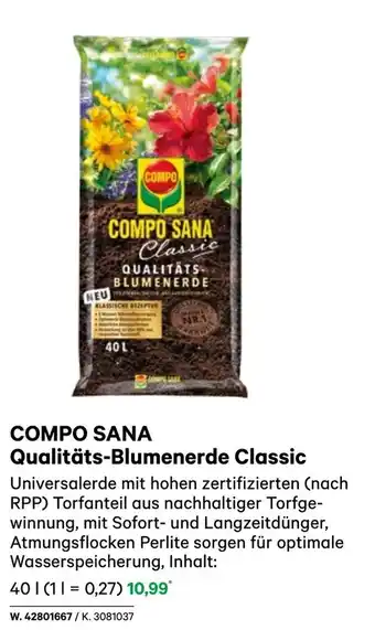 BayWa Compo sana qualitäts-blumenerde classic Angebot