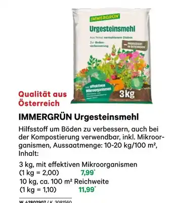 BayWa Immergrün urgesteinsmehl Angebot