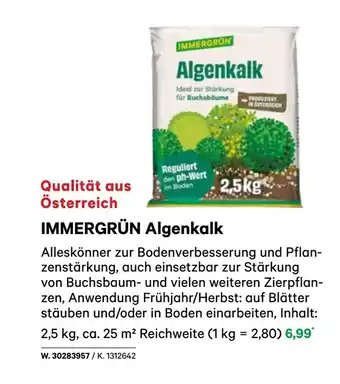 BayWa Immergrün algenkalk Angebot