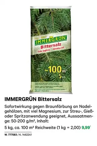 BayWa Immergrün bittersalz Angebot