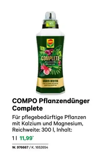 BayWa Compo pflanzendünger complete Angebot