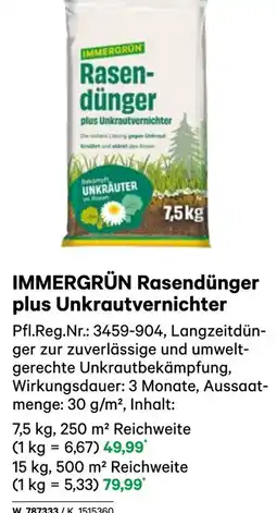 BayWa Immergrün rasendünger Angebot