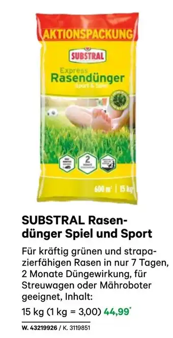 BayWa Substral rasen- dünger spiel und sport Angebot