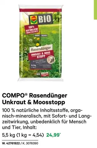 BayWa Rasendünger unkraut & moosstopp Angebot